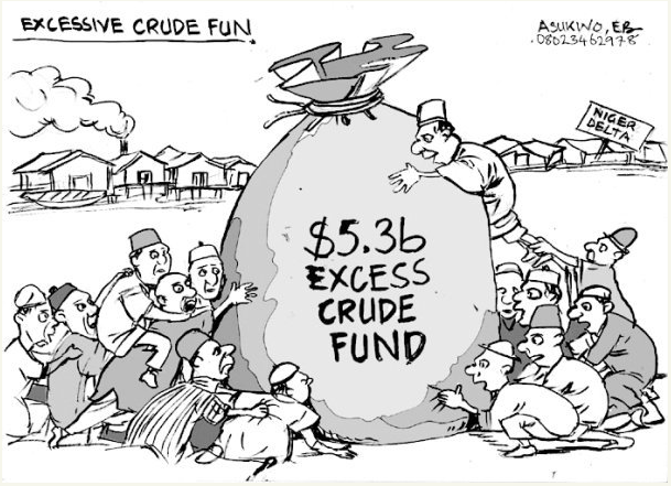 EB Asukwo- Excessive Crude Fund cartoon