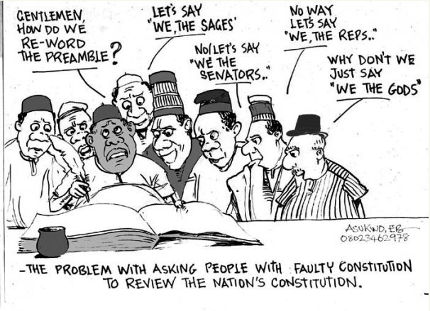 EB Asukwo- Faulty Constitution cartoon