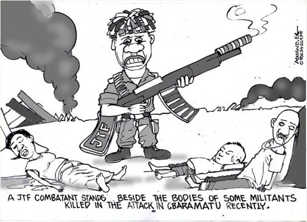 EB Asukwo- JTF Combatant cartoon