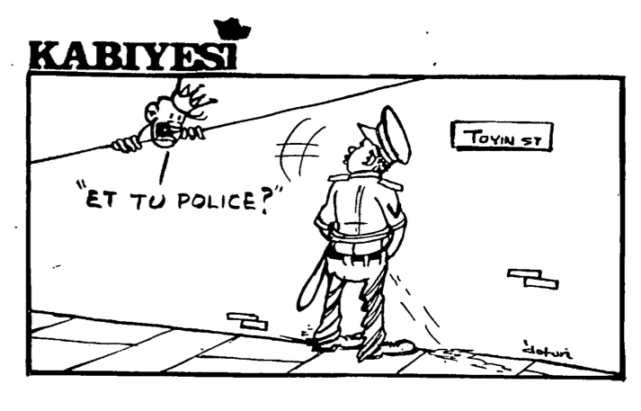 Dotun Gboyega- Et Tu Police cartoon