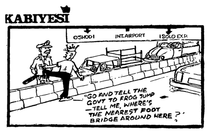 Dotun Gboyega- Nearest Foot Bridge cartoon