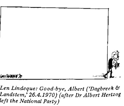 Len Lindeque- Goodbye Albert cartoon