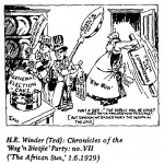 H.E. Winder- Chronicles of Wgan Bietjie Party cartoon