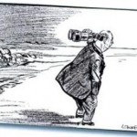 H.E. Winder- Dr. Malan Looks at the Future cartoon