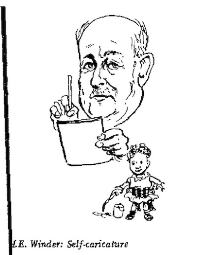 H.E. Winder- Self Caricature