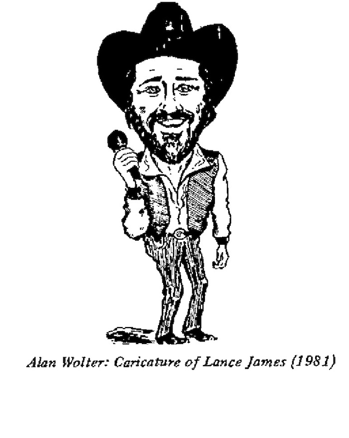 Alan Wolter- Caricature of Lance James 